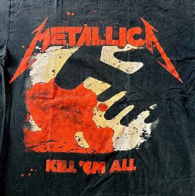 Buy Vintage METALLICA Kill 'Em All Replica 83-84 Tour T-Shirt M Heavy Metal Thrash • 74.55£