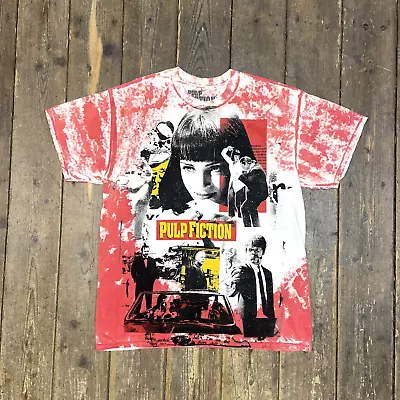 Buy Pulp Fiction T-Shirt Mens Y2K Graphic Print Short Sleeve USA Tee Red, Large • 35£