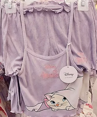 Buy Disney Aristocat Marie Frill Shorts And Cami  Pyjama Set UK Size  4-20 • 17.99£