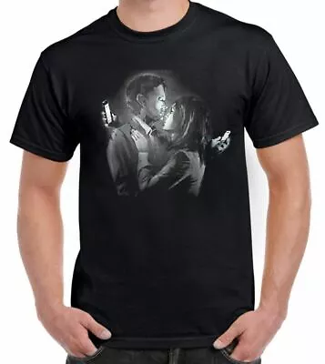 Buy BANKSY MOBILE LOVERS MEN'S T-SHIRT - Cellphone Urban Art Phone - S To 3XL • 12.95£