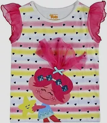 Buy Trolls Children's Kids Tank Top,Girls T-shirt ,sleep Wear, Licensed-Cotton • 5.98£