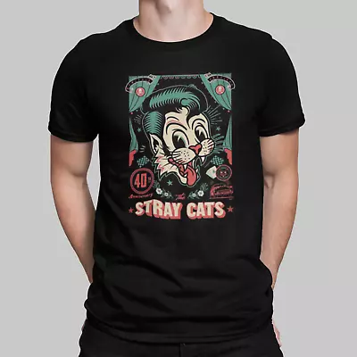 Buy Stray Cats Rockabilly Music Rock N Roll Indie Guitar Gift Film Movie T Shirt 1 • 8.99£