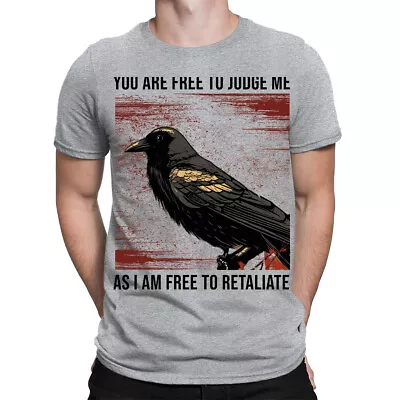Buy You Are Free To Judge Me Crow Horror Scary Funny Mens Womens T-Shirts Top #TA-06 • 9.99£