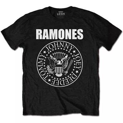 Buy The Ramones  Official Unisex T- Shirt - Presidential Seal - Black Cotton • 14.99£