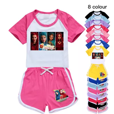 Buy Kids Descendants 4 Short Outfits Kids T-shirt Pants PJ'S Loungewear Tracksuits • 10.99£