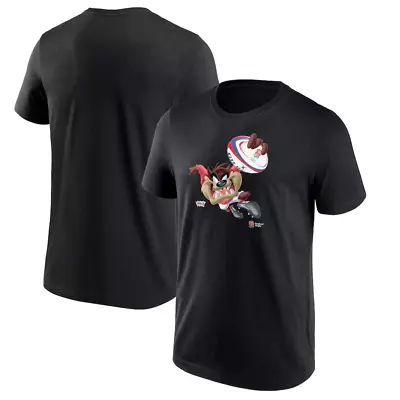 Buy England Rugby Men's T-Shirt Looney Tunes Taz Black Top - New • 11.99£