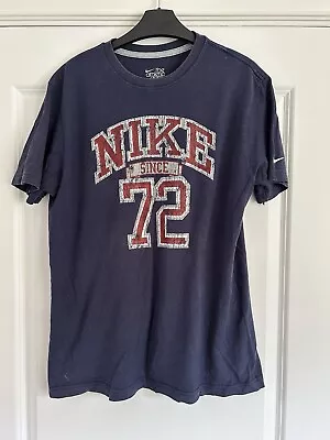 Buy Vintage Nike Athletic Dept. Men’s T-Shirt Navy  Size M • 4.60£