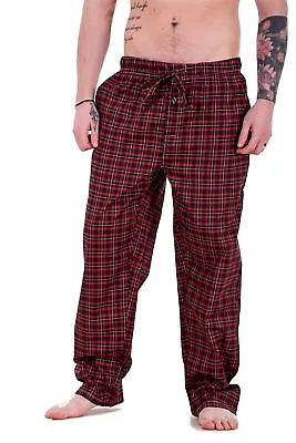 Buy New Mens Pyjama Bottoms Rich Cotton Woven Check Lounge Pants Nightwear M To 5XL • 7.95£
