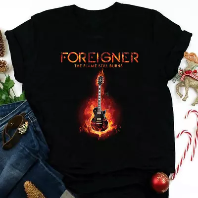 Buy New Foreigner The Flame Still Burns Gift Fans Black Men All Size Shirt D410 • 6.43£