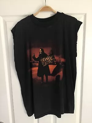 Buy Vintage Ozzy Osbourne Hitch Hiking To Hell Trashed Graphic T-shirt Black Large • 24.99£