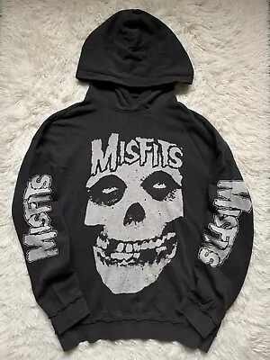 Buy Misfits Band Rock Punk Skull Hoodie Y2k Crimson Ghost Size L • 46.68£