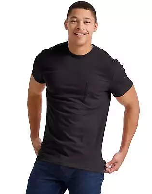 Buy Hanes Men's T-Shirt Tee Short Sleeve Pocket Tri-Blend Originals Lightweight Crew • 14.94£