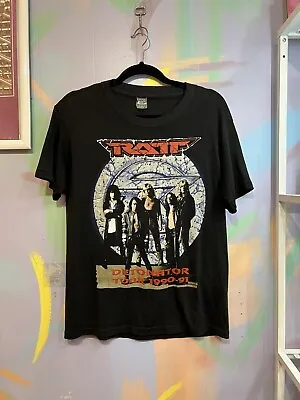 Buy Vtg RATT Band Tee 90-91 Detonator Tour T Shirt Metal Rock White House Lg Graphic • 116.70£
