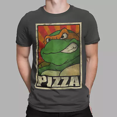 Buy  Ninja Turtles T-Shirt Retro Pizza Poster Movie USA Rebel New Gift UK Cartoon • 9.99£