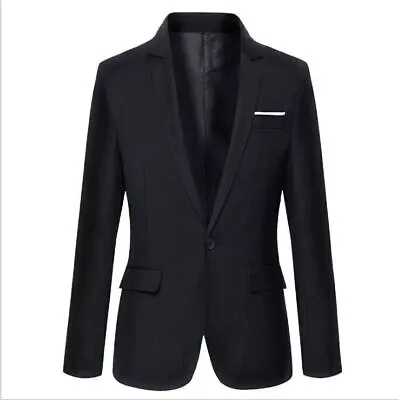 Buy Mens Business Smart Blazer Suit Formal Jacket Coat One Button Wedding Outwears◢ • 19.94£