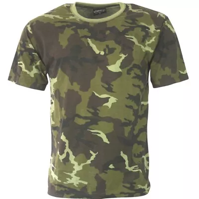 Buy MENS ARMY Camo T-SHIRT S-3XL CZECH Military GREEN CAMOUFLAGE • 9.99£