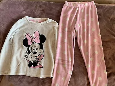 Buy Minnie Mouse Fleece Pyjamas Disney Size Small • 3.99£