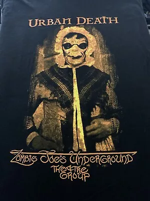 Buy Vintage Zombie Joe’s Underground Theatre Group T Shirt Black Large Urban Death • 16.79£