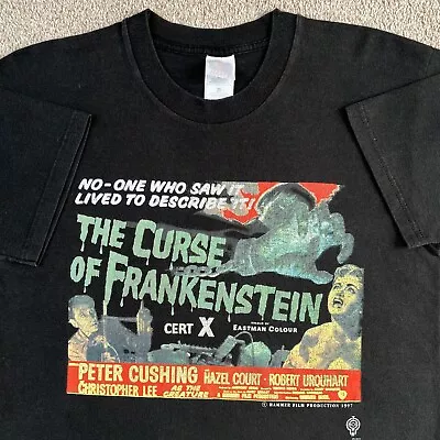 Buy Vintage 90s The Curse Of Frankenstein Hammer House Horror Movie T Shirt  • 15£