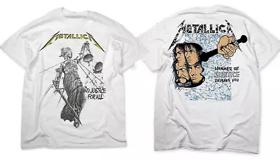 Buy Vintage Unisex White Shirt - Metallica - And Justice For All T-shirt • 16.80£