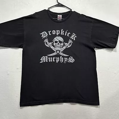 Buy Dropkick Murphys Pirate Shirt Mens XL Black MADE IN USA Punk Double Sided Irish • 26.92£