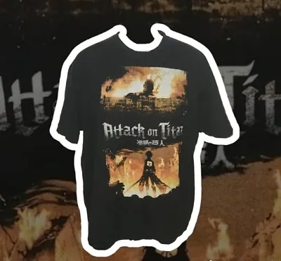 Buy Attack On Titan Graphic T-Shirt Black Collectable Ripple Junction Adult Size 2Xl • 14.93£