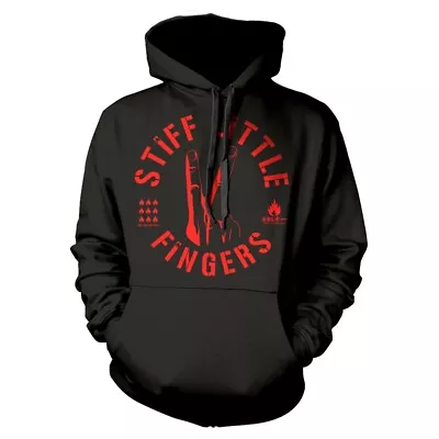 Buy STIFF LITTLE FINGERS - DIGITS BLACK Hooded Sweatshirt Small • 16.46£