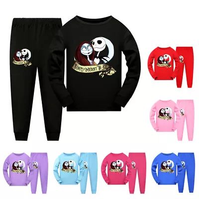 Buy Pop Kids' Nightmare Before Christmas Jack Sally Pajamas T-shirt Pants Set • 13.29£