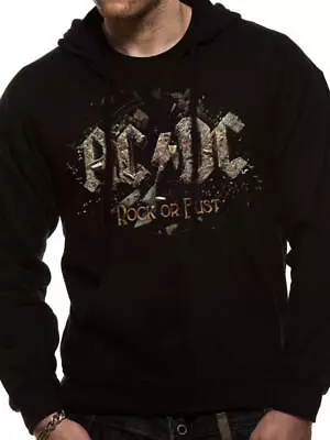 Buy Officially Licensed AC/DC Rock Or Bust Black Hoodie AC/DC Hooded Sweatshirt • 27.95£
