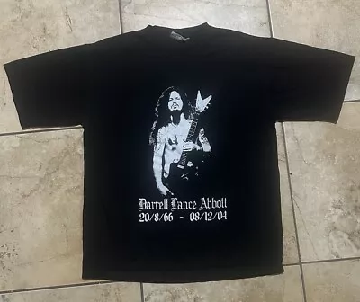 Buy Vintage Pantera Dimebag Darrell RIP Tribute Double Sided Black T-Shirt Mens XL • 51.35£