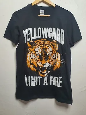 Buy Yellowcard Shirt Mens SIZE Small Black Music Band Rock Punk Thrash 2000s • 11.01£