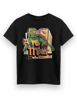 Buy Teenage Mutant Ninja Turtles Black Mikey Short Sleeved T-Shirt (Boys) • 10.95£