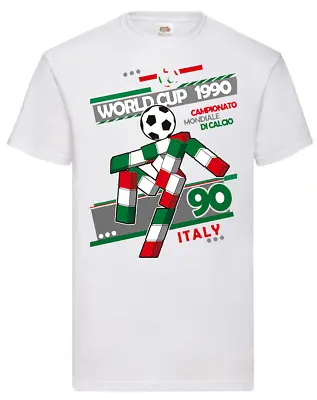 Buy Italia 90 Italy Classic Retro Football Soccer T Shirt For World Cup Fans • 6.99£