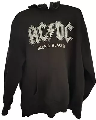 Buy AC/DC Hoodie Jumper Back In ‘80 Hoodie, Size XL Extra Large, Band Tour Top • 23.99£