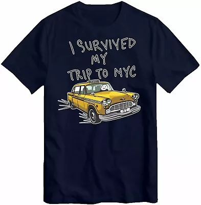 Buy I Survived My Trip To NYC T-Shirt New York City Spider Tom Yellow Taxi Movie Top • 13.99£