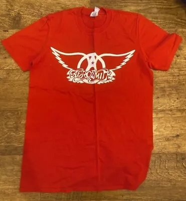 Buy Aerosmith T Shirt Rock Band Merch Logo Tee Steven Tyler Size Medium Red • 15.30£