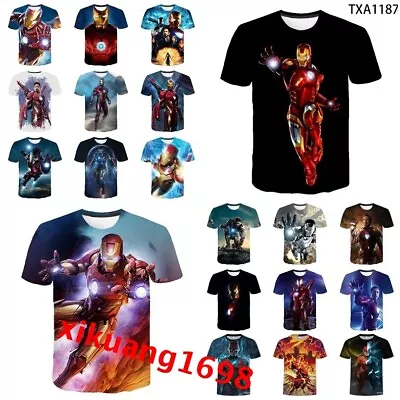 Buy Mens Boys Marvel The Flash 3D T-shirt Short Sleeve Casual Tee Tops Pullover Gift • 9.11£