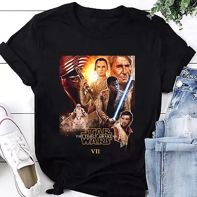 Buy Star Wars The Force Awakens T-Shirt, Star Wars Shirt Fan Gift, Star Wars Lover S • 15.85£