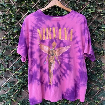 Buy Nirvana In Utero Tie Dye Band T-shirt • 28£