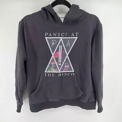 Buy Panic At The Disco Charcoal Gray Pullover Band Hoodie Geometric Graphic Design|S • 21.43£