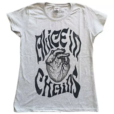 Buy Alice In Chains T Shirt Transplant Official Womens Skinny Fit Heather Grey XXL • 15.95£