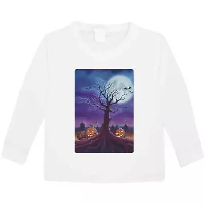 Buy 'Halloween Graveyard Scene' Kid's Long Sleeve T-Shirts (KL041875) • 9.99£