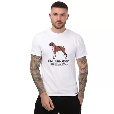 Buy Men's T-Shirt One True Saxon Dawg Regular Fit Cotton In White • 17.99£