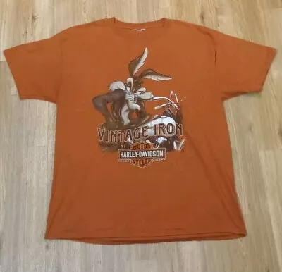 Buy Harley Davidson Wile E Coyote Shirt Mens Large Looney Tunes Vintage Iron USA Taz • 28.73£