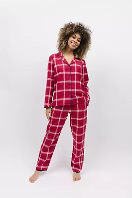 Buy Cyberjammies Women's Pyjama Set Noel Super Cosy Check Red • 15£