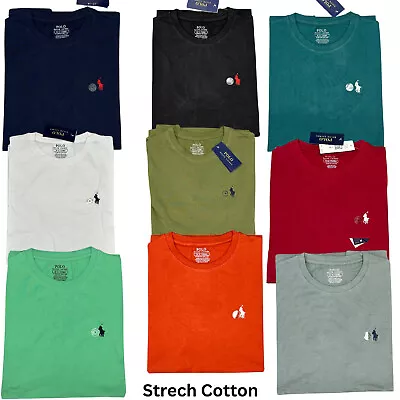 Buy Ex Mens Ralph Lauren Adult T Shirt 100% Cotton Crew Neck Short Sleeve Slim Tee • 16.99£