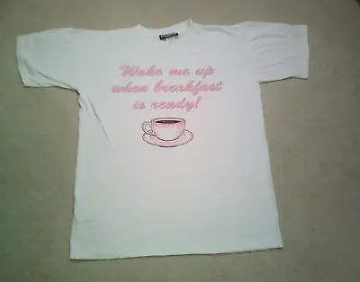 Buy Vintage Joe Boxer Girlfriend Sleep T Shirt Womens White Single Stitch 90s • 22.30£