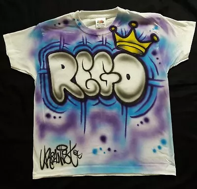 Buy NEW Style Urbanist Custom Graffiti Street Dance 2 Colour Kids T-Shirt With Crown • 23.99£