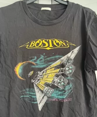 Buy Boston T Shirt Classic Rock Band Tour Merch Tee Size Small Black • 16.30£