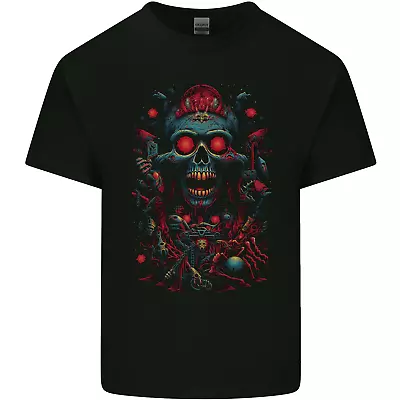 Buy Evil Night Demon Skull Mens Cotton T-Shirt Tee Top • 8.75£